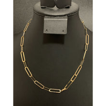 Load image into Gallery viewer, 18K Yellow Gold Necklace Chain Paperclips 17.5 inches - Rafant