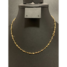 Load image into Gallery viewer, 18K Yellow Gold Necklace Chain Beads 16 inches - Rafant