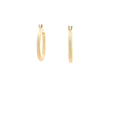 Load image into Gallery viewer, 18K Yellow Gold Earrings Hoops Small Textured 1.23 grams - Rafant