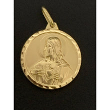 Load image into Gallery viewer, 18K Gold Pendant Jesus Christ Mother Mary Child Pendant Round 6.07 grams - Rafant