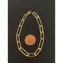 Load image into Gallery viewer, 18K Gold Bracelet Paperclip 7.5 inches 2.40 grams - Rafant