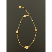 Load image into Gallery viewer, 18K Gold Bracelet Flower Balls Beads Charms 7 inches plus one inch extension 2.21 grams - Rafant