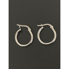 Load image into Gallery viewer, 18K Gold Earrings Hoops Loops Small 1.07 grams White Gold - Rafant