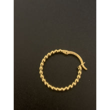 Load image into Gallery viewer, 18K Gold Earrings Hoops Loops Beaded Small 2.13 grams - Rafant