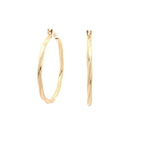Load image into Gallery viewer, 18K Yellow Gold Earrings Hoops Spiral 1.52 grams - Rafant