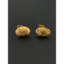 Load image into Gallery viewer, 18K Gold Earrings Stud Oval 1.96 grams - Rafant