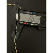 Load image into Gallery viewer, 18K Saudi Gold Necklace Figaro Chain 16" w/ Heart Infinity Pendant - Rafant