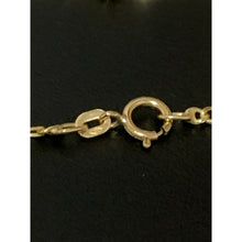 Load image into Gallery viewer, 18K Saudi Gold Necklace Figaro Chain 16" w/ Heart Infinity Pendant - Rafant
