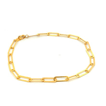 Load image into Gallery viewer, 18K Yellow Gold Bracelet Paperclip Size 7 inches 1.72 grams - Rafant