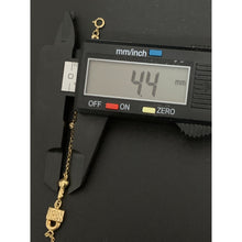 Load image into Gallery viewer, 18K Gold Bracelet Key Lock Bead Charms Size 6.5 inches plus one inch extension 2.61 grams - Rafant