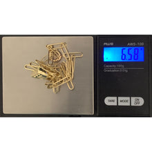 Load image into Gallery viewer, 18K Gold Necklace Chain 16 inches Paperclip and Bag Pendant 6.58 grams - Rafant