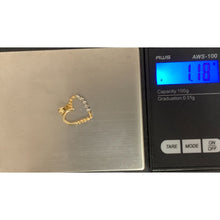 Load image into Gallery viewer, 18K Gold Pendant Heart Two Tone White Yellow Gold 1.18 grams - Rafant