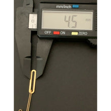 Load image into Gallery viewer, 18K Saudi Gold Earrings Stud Paper Clips Dangling - Rafant