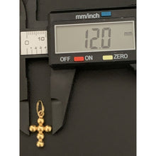 Load image into Gallery viewer, 18K Gold Pendant Cross Beaded 1.12 grams - Rafant