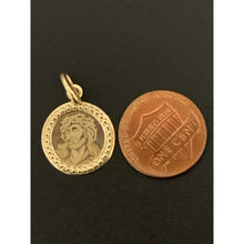 Load image into Gallery viewer, 18K Gold Pendant Round Circle Face of Jesus Christ 1.13 grams - Rafant