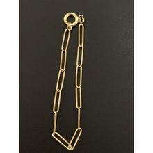 Load image into Gallery viewer, 18K Gold Bracelet Paperclips Link 7.5" - Rafant
