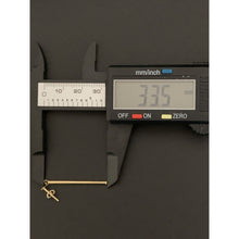 Load image into Gallery viewer, 18K Gold Earrings Bar Post Dangling 1 gram - Rafant