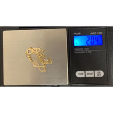 Load image into Gallery viewer, 18K Gold Bracelet Infinity 7 inches plus 1 inch extension 2.04 grams - Rafant