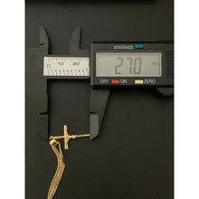 Load image into Gallery viewer, 18K Saudi Gold Necklace 18" Chain with Cross Pendant 3.83 grams - Rafant