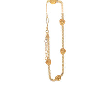 Load image into Gallery viewer, 18K Yellow Gold Bracelet Heart Charms 6.75 inches plus one inch extension - Rafant