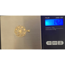 Load image into Gallery viewer, 18K Gold Pendant Heart Flower Pendant Yellow White Gold 1.42 grams - Rafant