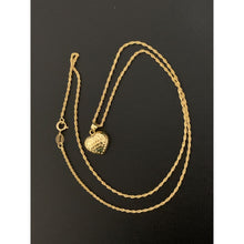 Load image into Gallery viewer, 18K Gold Necklace Chain 18 inches with Half Heart Pendant 1.42 grams - Rafant