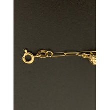 Load image into Gallery viewer, 18K Gold Bracelet Paperclips 7.25 inches with Ball Heart Charms 2.25 grams - Rafant