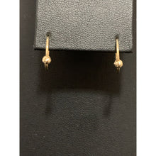 Load image into Gallery viewer, 18K Gold Earrings Hoops Beads Small Tiny 0.62 grams - Rafant