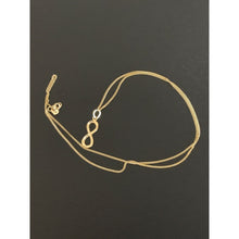 Load image into Gallery viewer, 18K Saudi Gold Necklace Curb Chain 17.75" With Infinity Pendant - Rafant