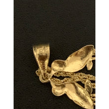 Load image into Gallery viewer, 18K Gold Necklace Chain Twisted 18 inches Love Birds Pendant 2.02 grams - Rafant