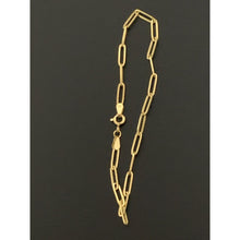 Load image into Gallery viewer, 18K Gold Bracelet Paperclips Link 7.5" - Rafant