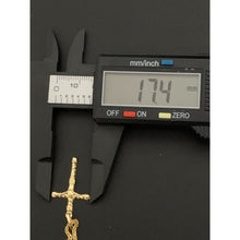 Load image into Gallery viewer, 18K Gold Necklace Chain 16 inches with Cross Pendant 2.53 grams - Rafant