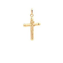 Load image into Gallery viewer, 18K Yellow Gold Pendant Cross Jesus Christ Religious 1.67 grams - Rafant