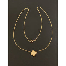 Load image into Gallery viewer, 18K Gold Necklace Centered Flower Pendant 16 inches 2.38 grams - Rafant