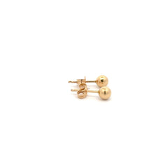 Load image into Gallery viewer, 18K Gold Earrings Stud Ball Polished 1.15 grams Small - Rafant