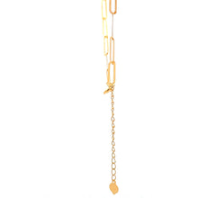 Load image into Gallery viewer, 18K Yellow Gold Necklace Chain Paperclip 1.22 grams 15.75 inches plus one inch extension - Rafant