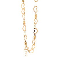 Load image into Gallery viewer, 18K Yellow Gold Bracelet Heart Beads 2.46 grams 7.5 inches - Rafant