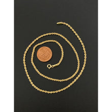 Load image into Gallery viewer, 18K Gold Chain Necklace Rope 2.76 grams 18 inches - Rafant