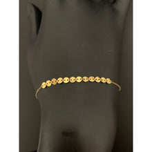 Load image into Gallery viewer, 18K Gold Bracelet Charms Discs Size 6.5 inches plus 1” extension 0.50 grams - Rafant