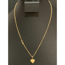 Load image into Gallery viewer, 18K Gold Necklace Chain 17.50 inches with Puffed Heart Pendant 1.94 grams - Rafant