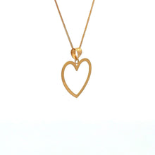 Load image into Gallery viewer, 18K Gold Necklace Chain 15.5" plus 2" Pendant Heart 0.88 grams - Rafant