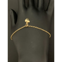 Load image into Gallery viewer, 18K Gold Bracelet Rolo Chain 7.25 inches with Heart Charm 1.45 grams - Rafant