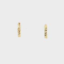 Load and play video in Gallery viewer, 18K Yellow Gold Earrings Huggie Very Tiny Hoops