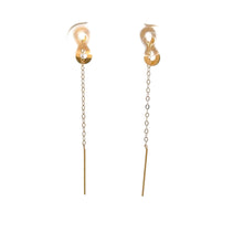 Load image into Gallery viewer, 18K Gold Earrings Threader Infinity Tiny 0.28 grams - Rafant