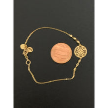 Load image into Gallery viewer, 18K Gold Bracelet Circle Round Bead Charms Size 6.5 inches plus 1 inch extensions - Rafant