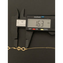 Load image into Gallery viewer, 18K Gold Bracelet Infinity 7 inches plus 1 inch extension 2.08 grams - Rafant