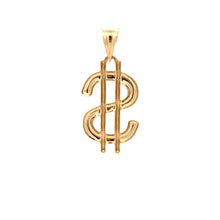 Load image into Gallery viewer, 18K Yellow Gold Pendant Dollar Sign Large 1.65 grams - Rafant
