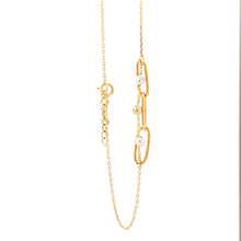 Load image into Gallery viewer, 18K Gold Bracelet Cable Chain White Rose Yellow Gold Beads S 6.5 inches 0.5" extension 2.39 grams - Rafant