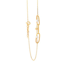 Load image into Gallery viewer, 18K Gold Bracelet Cable Chain White Rose Yellow Gold Beads S 6.5 inches 0.5" extension 2.39 grams - Rafant