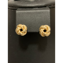 Load image into Gallery viewer, 18K Gold Knot Stud Earrings 2.28 grams - Rafant